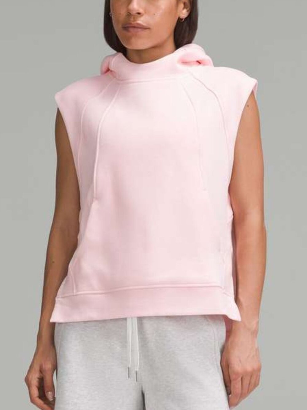 Lululemon Scuba Pullover Sleeveless Hoodie Strawberry Milkshake Pink Size M/L